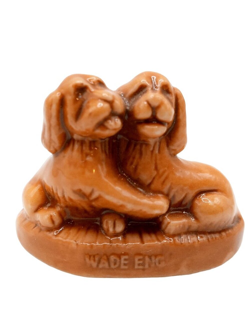 Wade England Dog Figurine Red Rose Tea Promo Vintage Miniature Brown Collectible